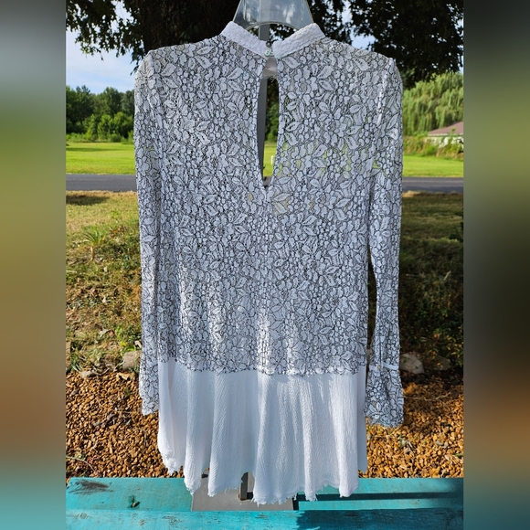 Free People White Lace Cutout Dress/Tunic - Picture 14 of 15